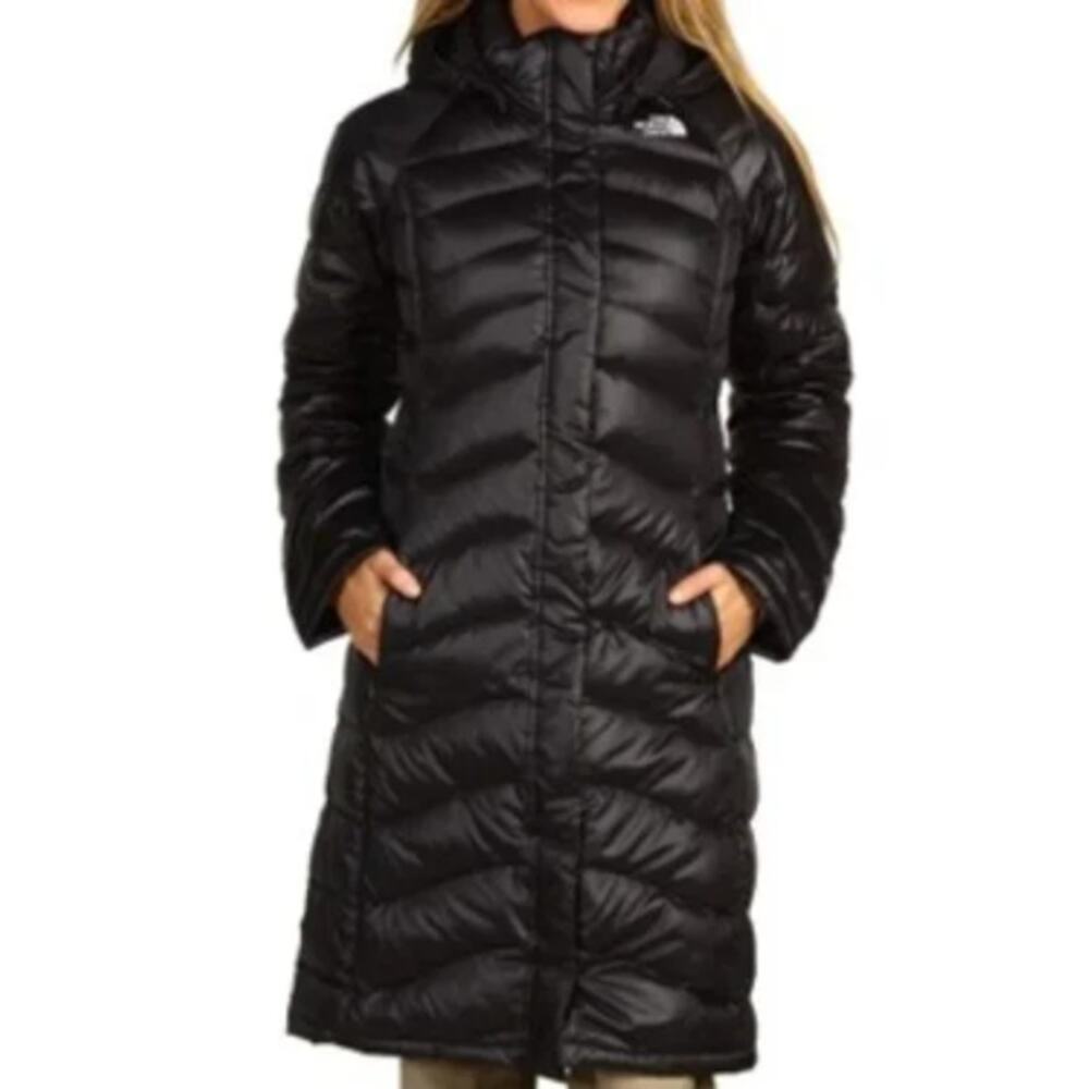 The North Face Women's charcoal grey Long Puffer Coat